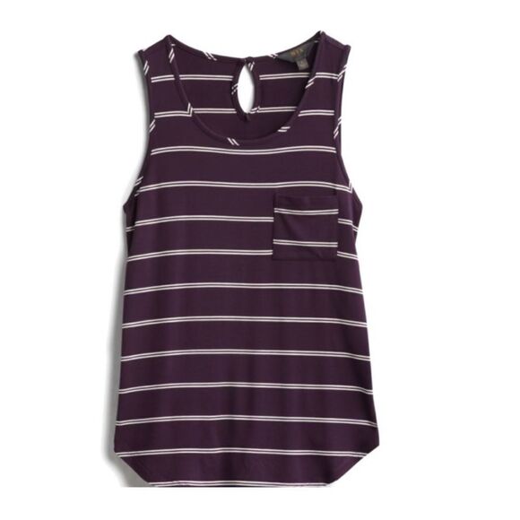MARKET & SPRUCE Merrit One Pocket Knit Tank Navy S NWT - Picture 1 of 5